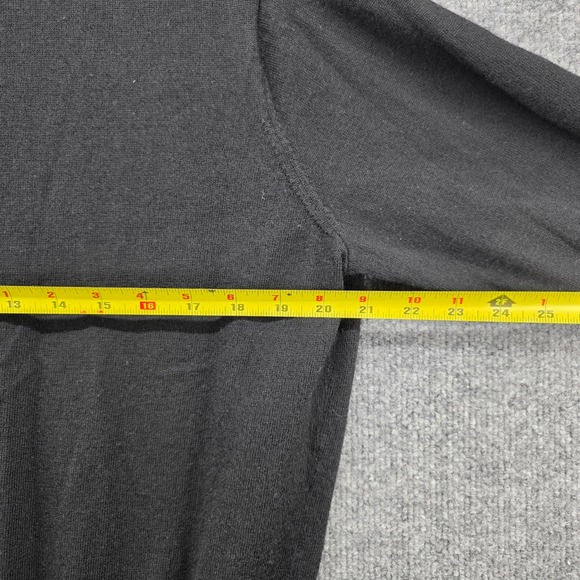 Peter Millar Mens Merino Wool Lyocell Quarter Zip Sweater Black ME0S01 Size L - Picture 7 of 9